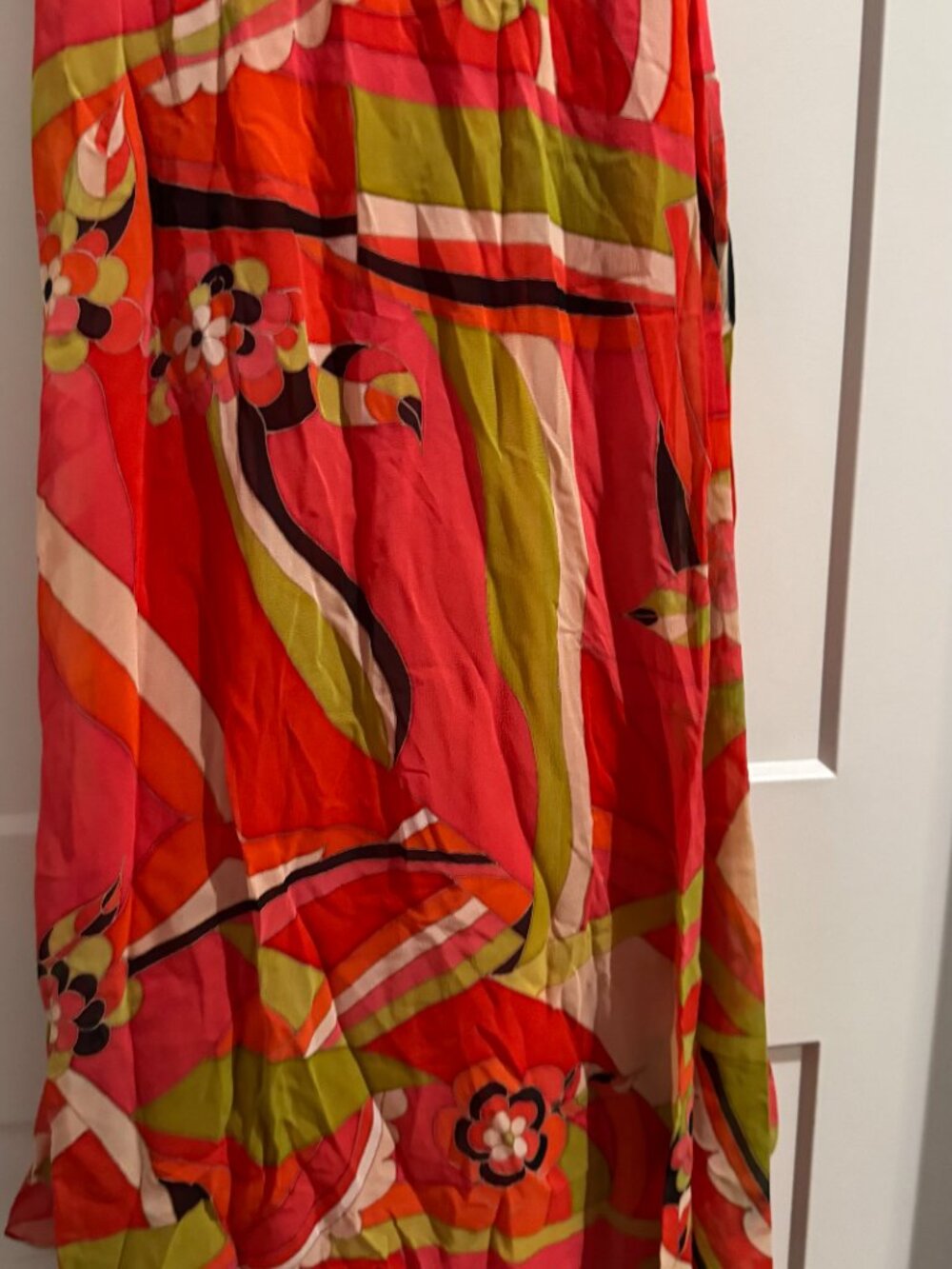 Sue Wong Dress Y2K Sexy #58 Cocktail SILK chiffon Evening Orange Beaded Hi Low - Picture 7 of 14
